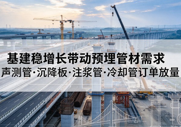 蒙山基建稳增长带动预埋监测管材需求，声测管、沉降板、注浆管订单持续放量