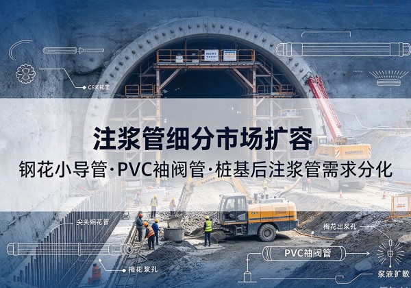 蒙山注浆管细分市场扩容，隧道钢花小导管、PVC 袖阀管、桩基后注浆管需求分化